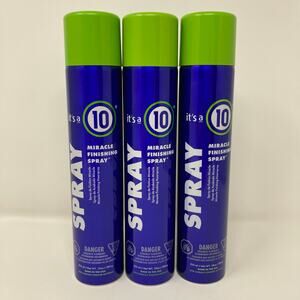 Lot of 3 — It's a 10 Miracle Finishing Spray For Hair 10oz